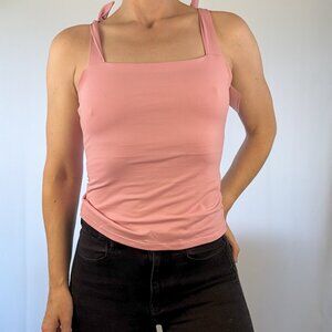 Blackmilk Pink Tie Strap Top